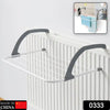 0333 Metal Steel Folding Drying Rack for Clothes Balcony Laundry Hanger for Small Clothes Drying Hanger Metal Clothes Drying Stand, Socks and Plant Storage Holder Outdoor / Indoor Clothes-Towel Drying Rack Hanging on The Door Bathroom Eshaan Traders