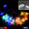 6603  28 LED / Star 3.9 Meter Star Shape Led Light Battery Operated with Flashing Modes for Home Decoration, Kids Room, Waterproof Diwali & Wedding LED Christmas Light Indoor and Outdoor Light ,Festival Decoration (Multicolor Battery Not Included 3.9Mtr) Eshaan Traders