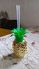 8447 Plastic Pineapple Cups With Straw Pineapple Party Favors Summer Hawaiian and Beach Party Decorations for Kids Adults With Brown Box(1 Pc) Eshaan Traders