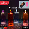 6243 Big Simple Candles for Home Decoration, Crystal Candle Lights (Multicolor) Eshaan Traders