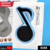 6068 Mini Portable Music Note Shape Speaker Subwoofer Colorful Musical Note LED Lighting Sound For Creatives Gift Computer Phone Sound Equipment blootuth speaker (Media Player) Eshaan Traders