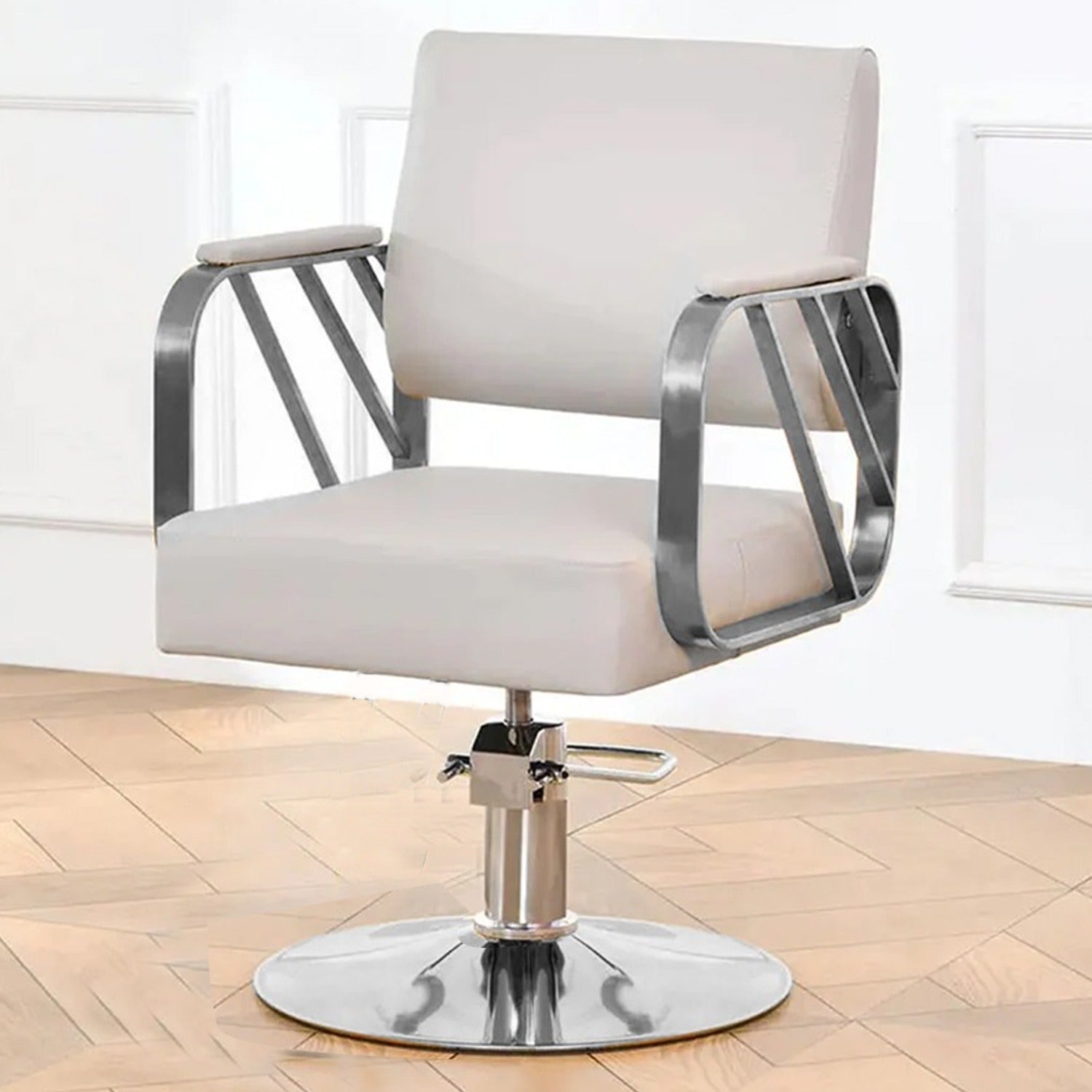 9363A  Modern Regular Chair with Hydraulic Lift for Home Office Hotel Cafe Chair (1 Unit Silver & Gold) Eshaan Traders