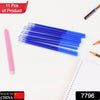 7796 School Office Erasable Fabric Marking Pens, Full Needle Refills Blue Gel Pen Refill Replacement, for School Pen Writing Tools Kawaii Stationery (11 Pc Set) Eshaan Traders