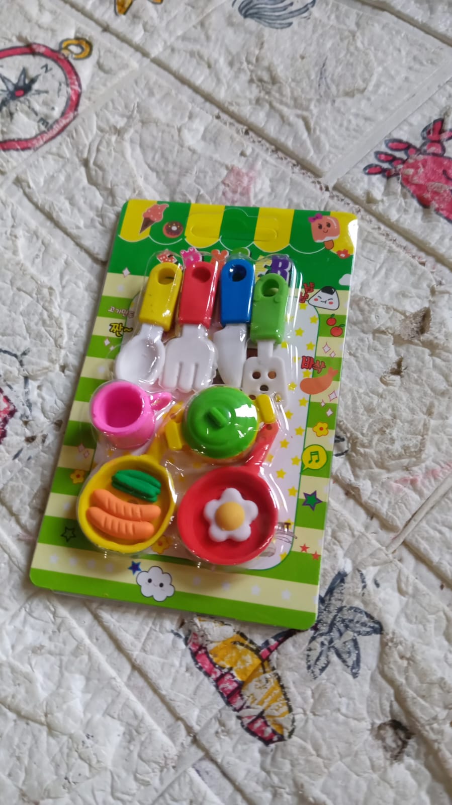 Fancy & Stylish Colorful Erasers, Mini Eraser Creative Cute Novelty Eraser for Children Different Designs Eraser Set for Return Gift, Birthday Party, School Prize, Cookware Shaped, Makeup Set Eraser (9 pc & 8 Pc Set) Eshaan Traders