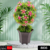 Wild Artificial Flower Plants with Cute Pot | Flower Plant for Home Office Decor | Tabletop and Desk Decoration | Artificial Flower for Balcony Indoor Decor, Plants for Living Room (1 Pc) Eshaan Traders