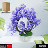 Wild Artificial Flower Plants with Cute Pot | Flower Plant for Home Office Decor | Tabletop and Desk Decoration | Artificial Flower for Balcony Indoor Decor, Plants for Living Room (1 Pc) Eshaan Traders