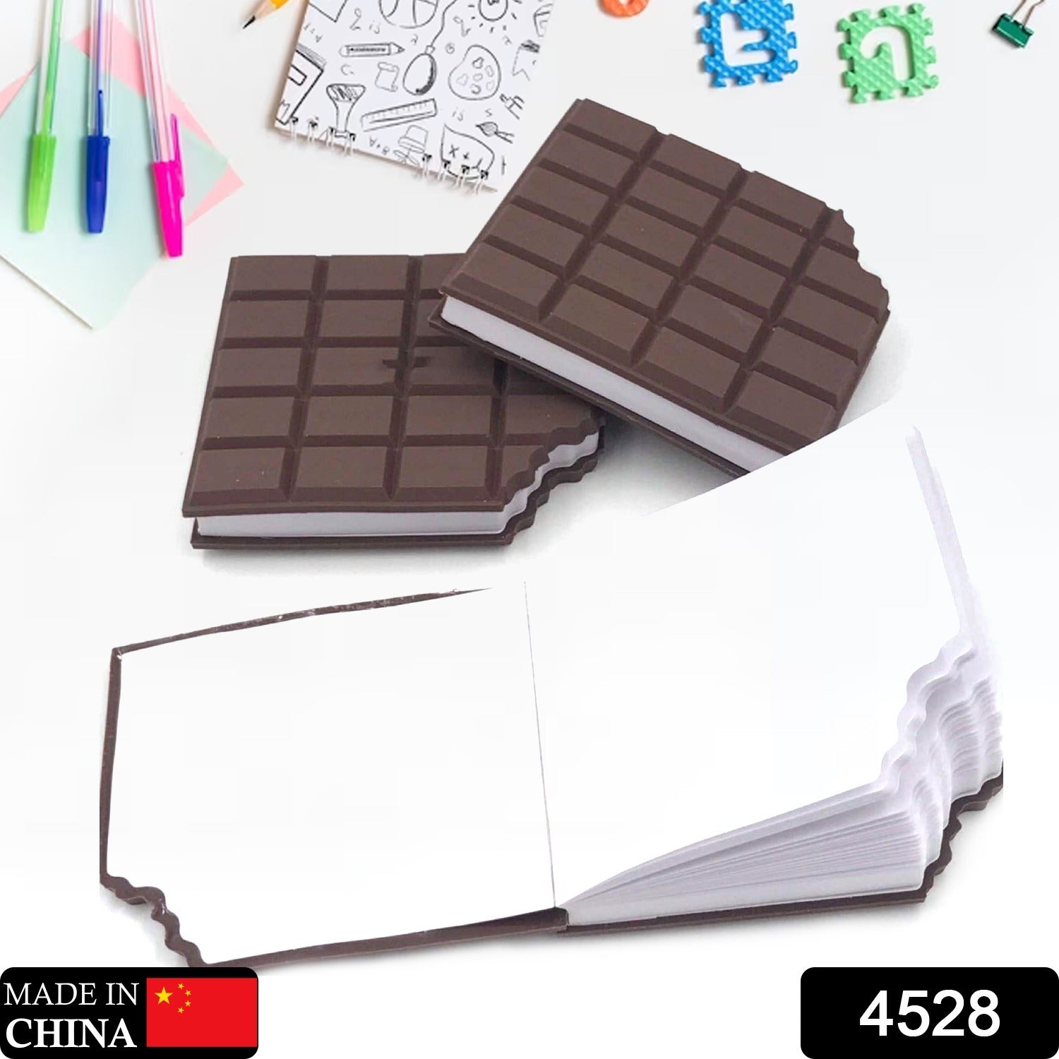 4528 Small Chocolate Scented Diary Memo Notebook in Rectangular Chocolate Bite Shape with Original Chocolate Smell Personal Pocket Diary, Dairy book with Plain Pages for Kids Eshaan Traders