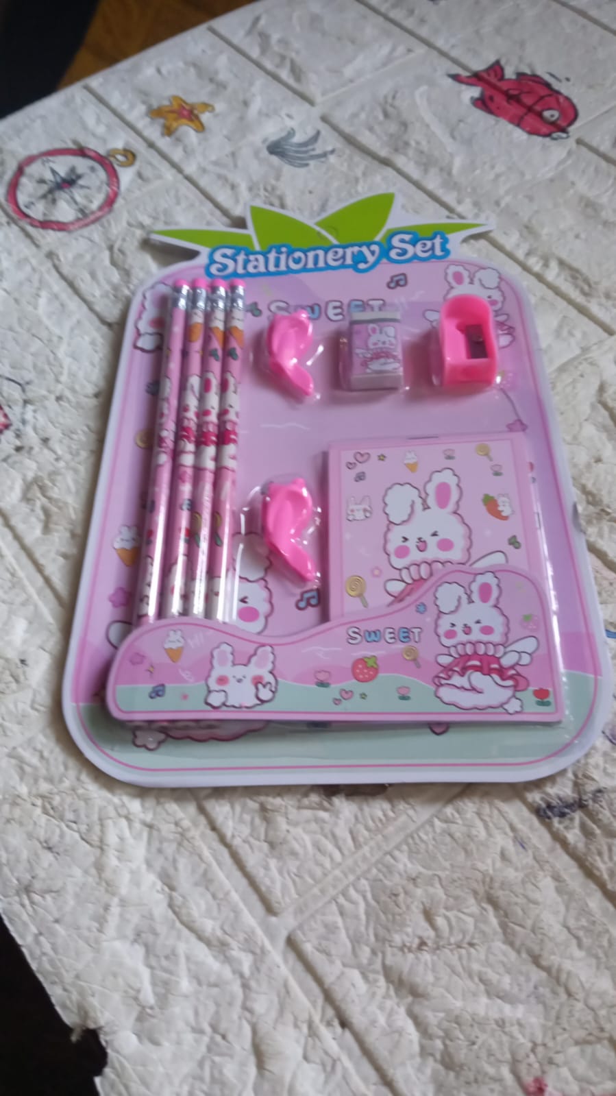 4298 Stationery Kit for Kids - Stationery Set, Includes Wooden Pencil, Sharpener, Pencil and Eraser Set, Small Diary School Supply Set, Birthday Return Gift for Kids, Boys, Girls (9 pc Set) Eshaan Traders