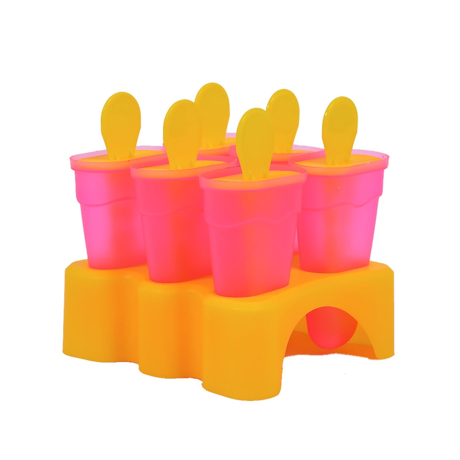 2261 Kulfi Maker Moulds Set Plastic Homemade Kulfi Mould 6pcs Set For Freezer Use DeoDap