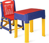 4639 Study Table And Chair Set For Boys And Girls With Small Box Space For Pencils Plastic High Quality Study Table (Red/Blue/Yellow) Eshaan Traders