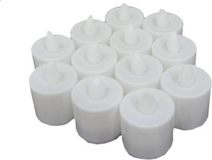 1222  Festival Decorative - LED Tealight Candles (White, 24 Pcs) Eshaan Traders